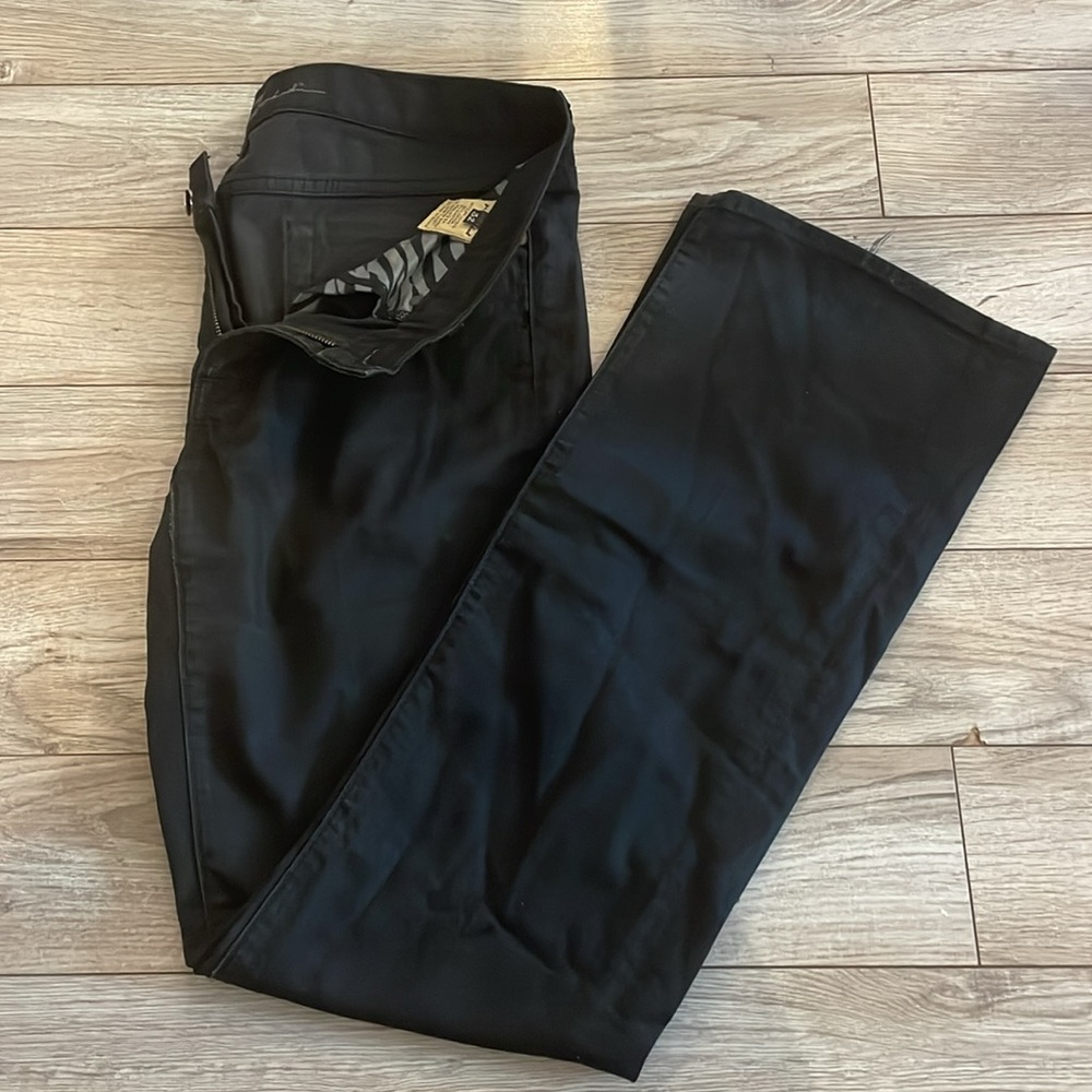 7 For All Mankind Boot Cut Vintage Y2K Black Denim Jeans Distraced Stretch 90’s